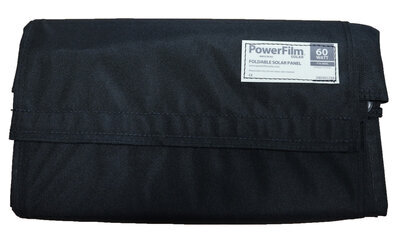 Black 60W Foldable Solar Panel with Overlaminate Folded