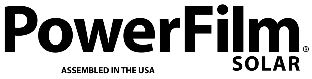 PowerFilm Logo (Assembled In The USA) (Black) (Vector)