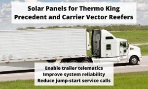 Blog Post 126 Solar Panels for ThermoKing Precedent and Carrier Vector Reefers Title Graphic