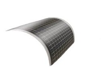 thin-film amorphous silicon solar panel flexing