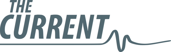 The Current Newsletter Logo (Blue)