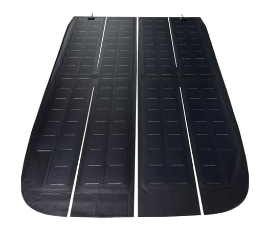 400W Freightliner Cascadia Mid-Roof Fairing SuperFlex Solar Panel with Integrated Edge Seal