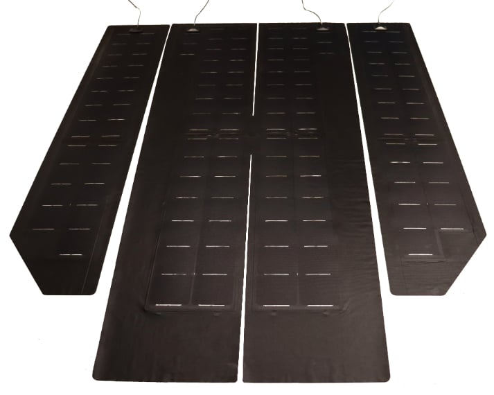 400W Kenworth T680 Fairing SuperFlex Solar Panel with Integrated Edge Seal