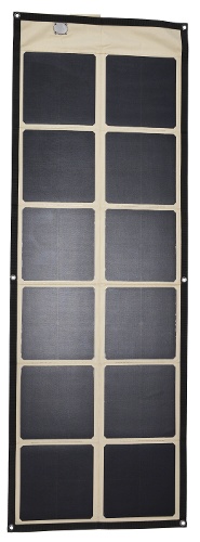 160W Crystalline Foldable Solar Panel Deployed (Military) (185 x 500)