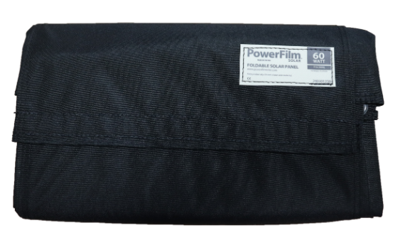 Black 60W Foldable Solar Panel with Overlaminate Folded