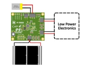 Solar Development Kit with e-peas PMIC and CAP-XX Supercapacitors Diagram (300 x 233)