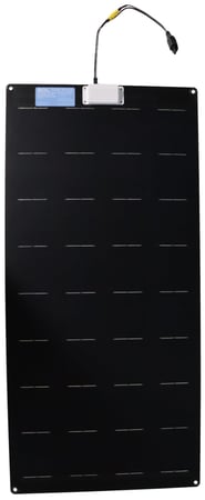 100W Semi-Flexible Solar Panel with Integrated Charge Controller