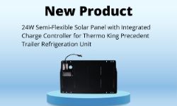 24W Semi-Flexible Solar Panel with Integrated Charge Controller for Thermo King Precedent Trailer Refrigeration Unit Product Showcase