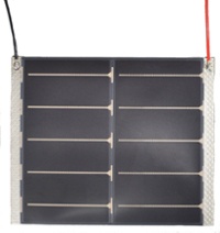 small amorphous silicon thin film solar panel with wire connections