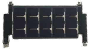 small thin-film amorphous silicon solar panel with tabs