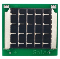 solar panel connected to a pcb using backside contacts