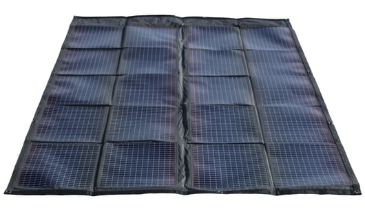 100 watt foldable solar panel deployed