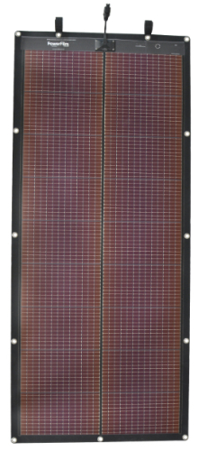 42 watt rollable solar panel deployed