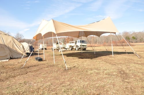 PowerShade military solar tent