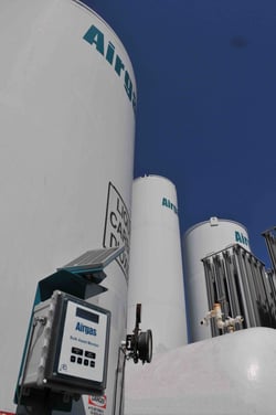 Specialty gas monitor on an Airgas gas tank Specialty gas monitor on an Airgas gas tank