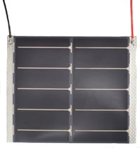 Small amorphous silicon thin film solar panel with wire connections Small amorphous silicon thin film solar panel with wire connections