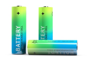 Three rechargeable batteries