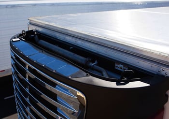 semi-flexible solar panel on a trailer reefer unit